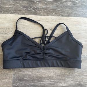 Alo yoga black strappy bra